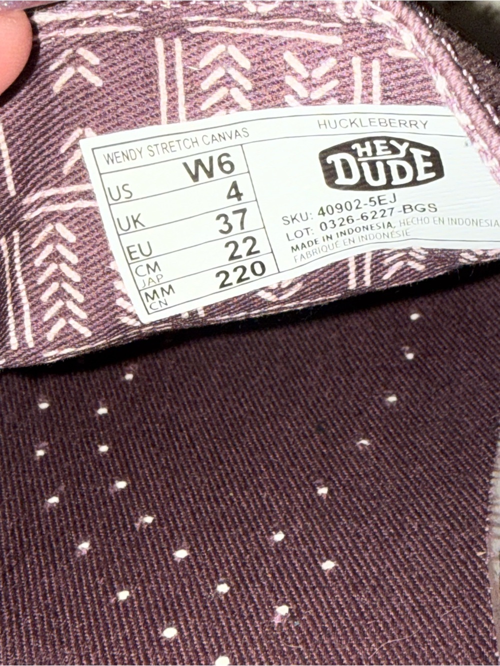Hey Dude Women’s Wally Solid Maroon Casual Shoes - Picture 3 of 4